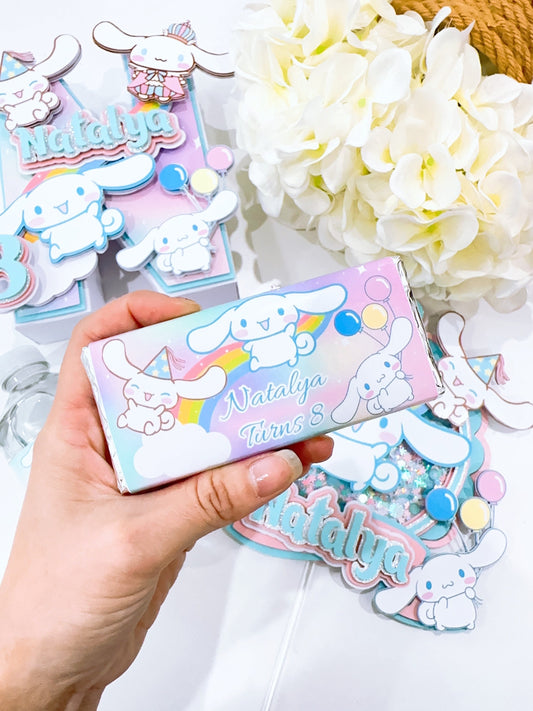 CinnamonRoll Chocolate Bar Sticker Wrapper