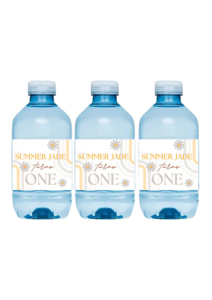 Daisy Flower Mini Water Bottle Stickers 250ml