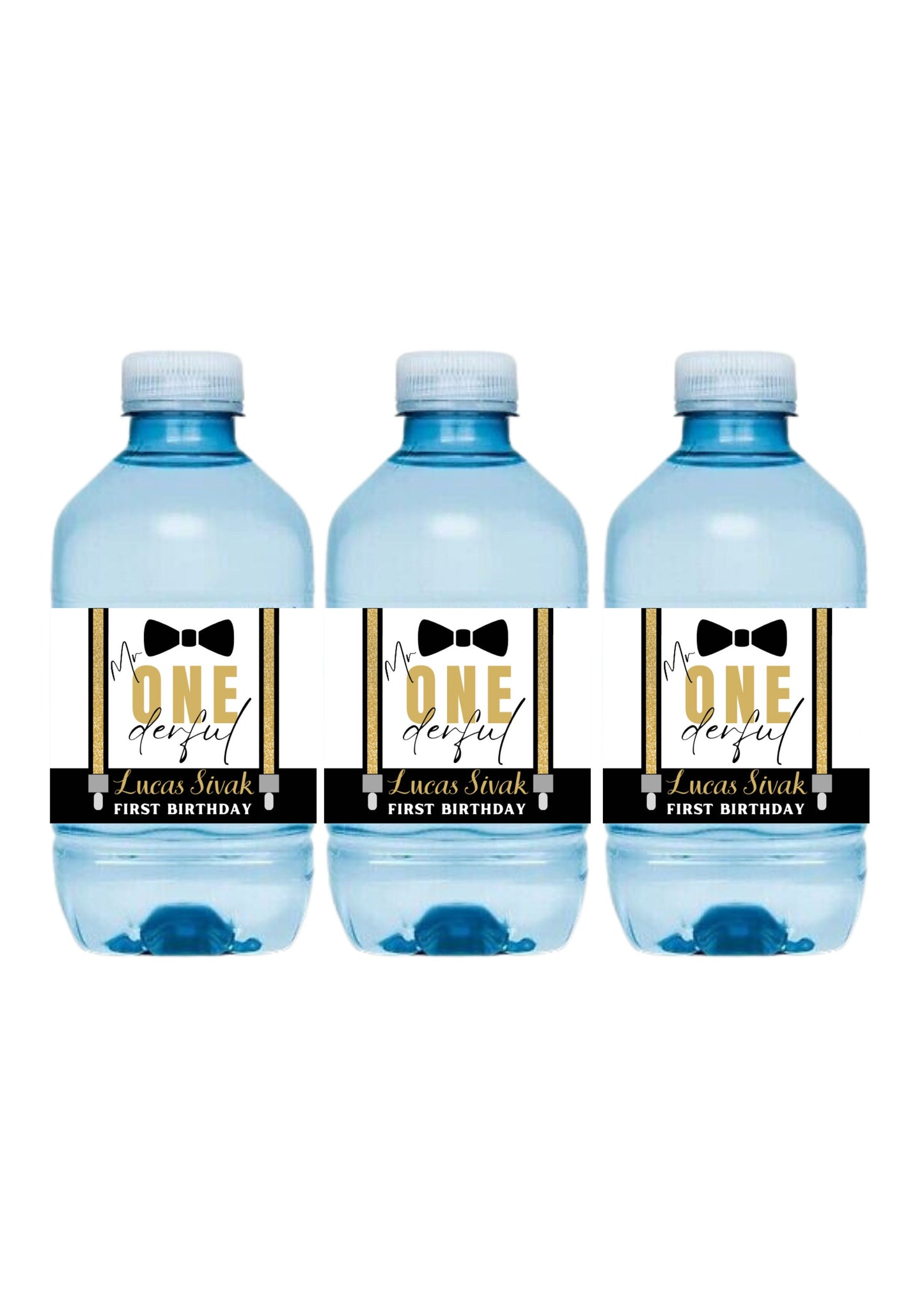 Onederful Mini Water Bottle Stickers 250ml