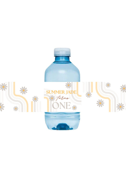 Daisy Flower Mini Water Bottle Stickers 250ml