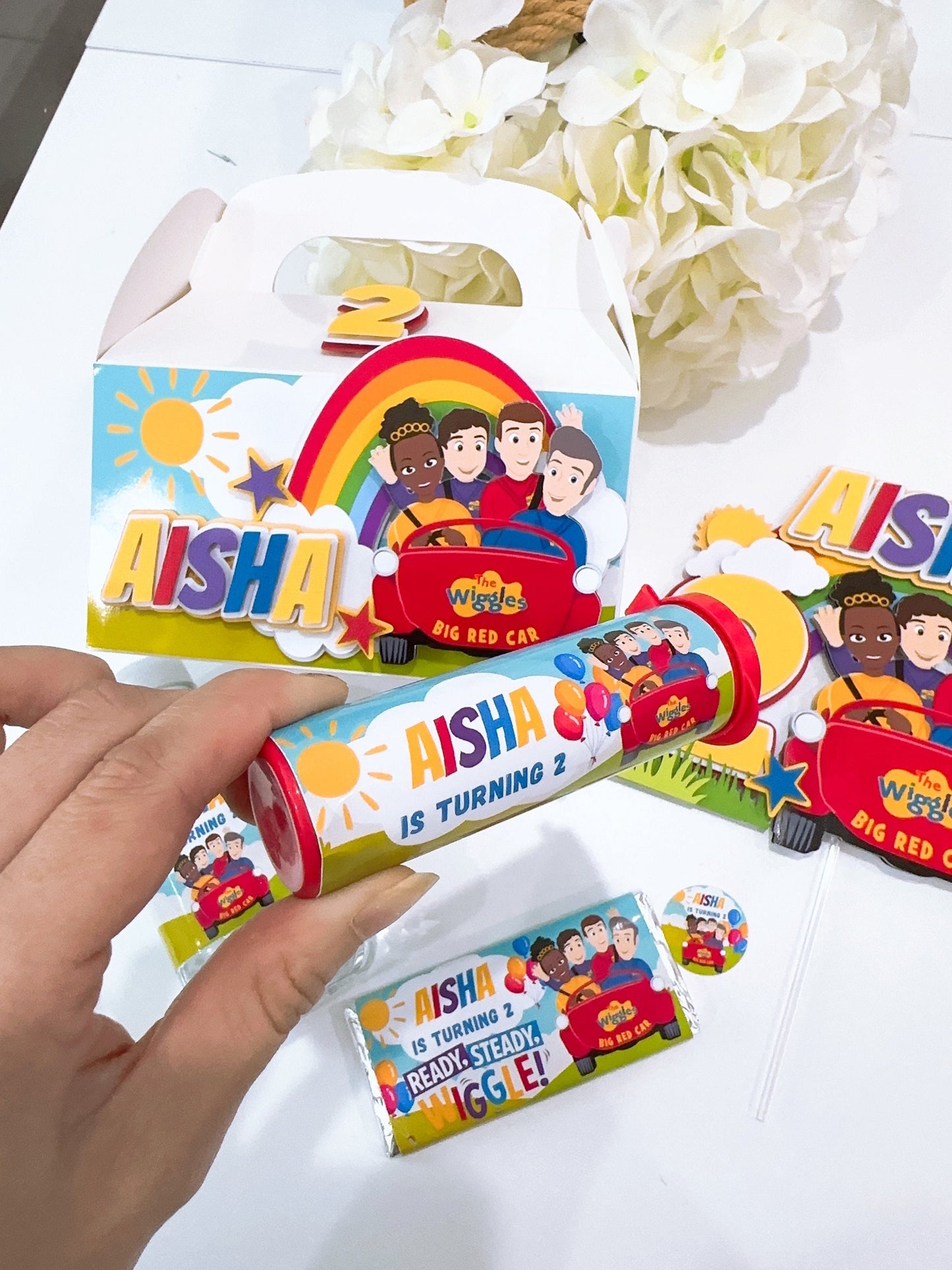 Wiggles Mini M&M Chocolate Tubes Stickers