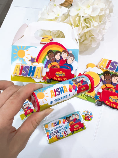 Wiggles Mini M&M Chocolate Tubes Stickers