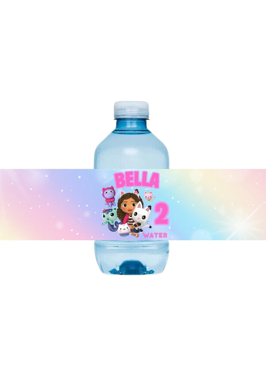 Gabby Dollhouse Mini Water Bottle Stickers 250ml