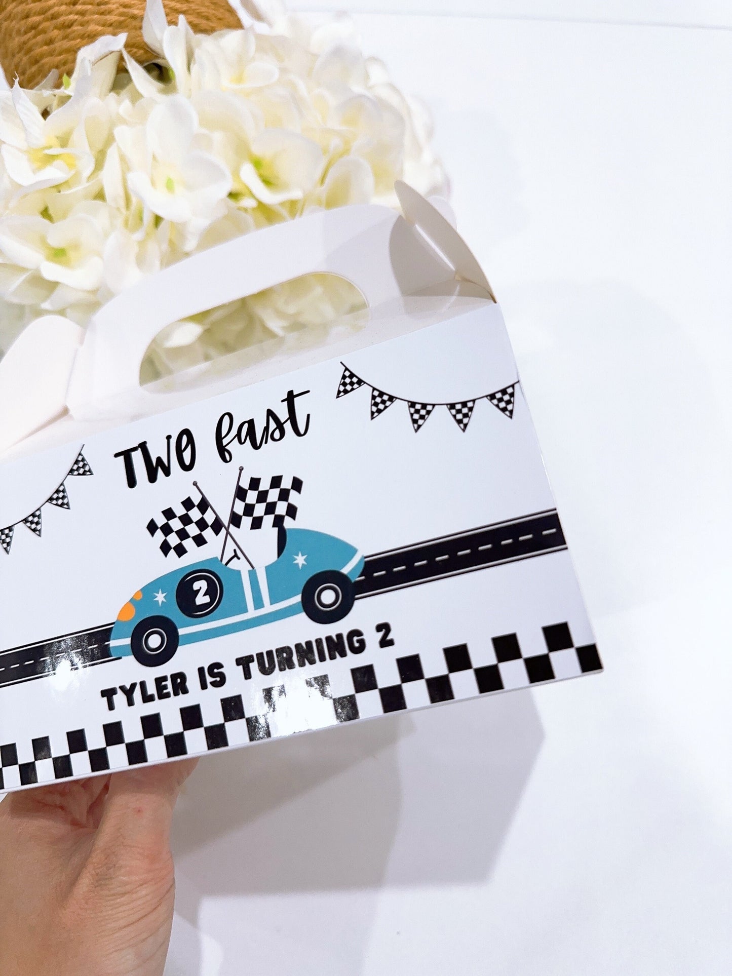 Two Fast Sticker Favour Box