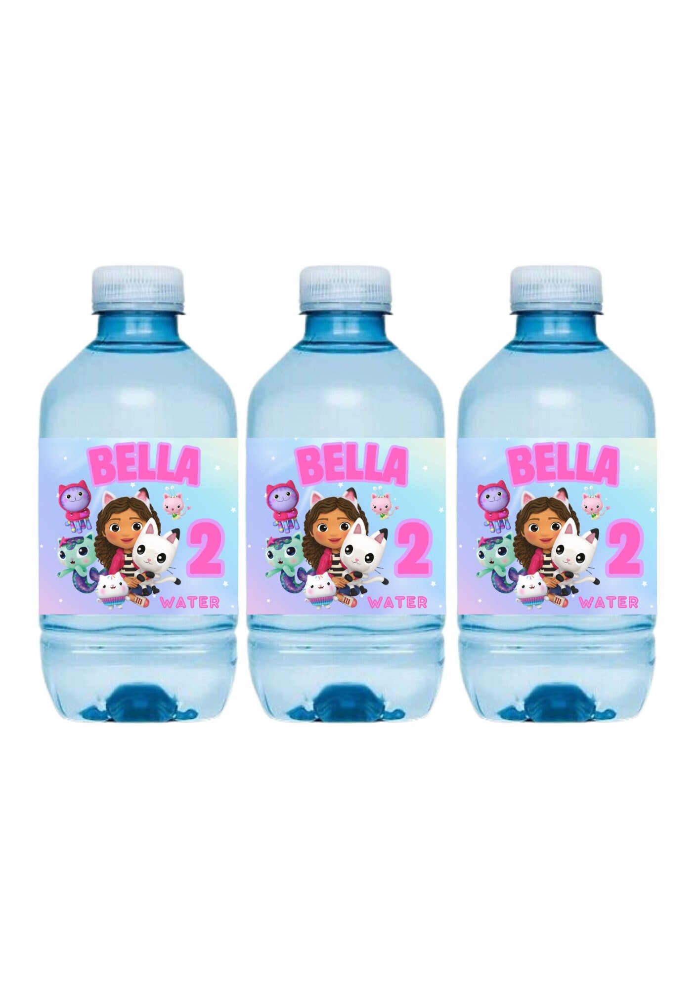 Gabby Dollhouse Mini Water Bottle Stickers 250ml