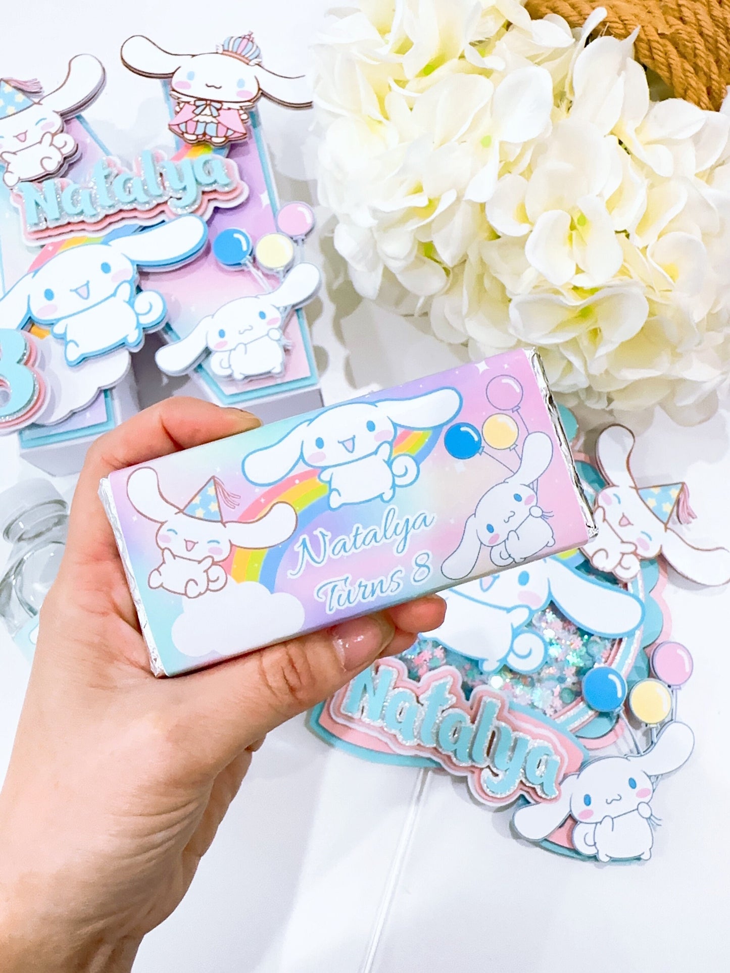 CinnamonRoll Chocolate Bar Sticker Wrapper