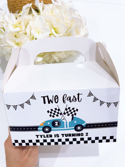 Two Fast Sticker Favour Box
