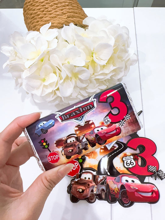 Cars Chocolate Bar Sticker Wrapper