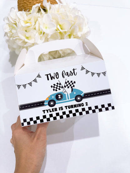 Two Fast Sticker Favour Box