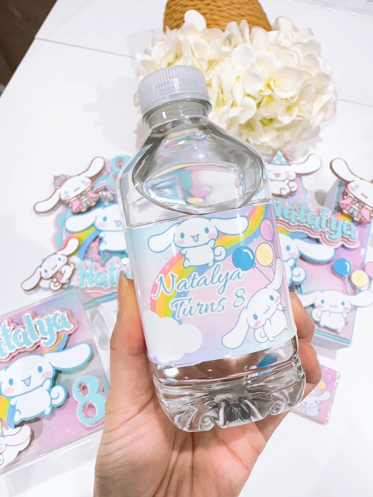 CinnamonRoll Mini Water Bottle Stickers 250ml