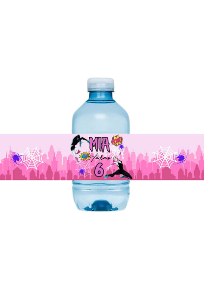 Gwen Stacey Spidergirl Mini Water Bottle Stickers 250ml