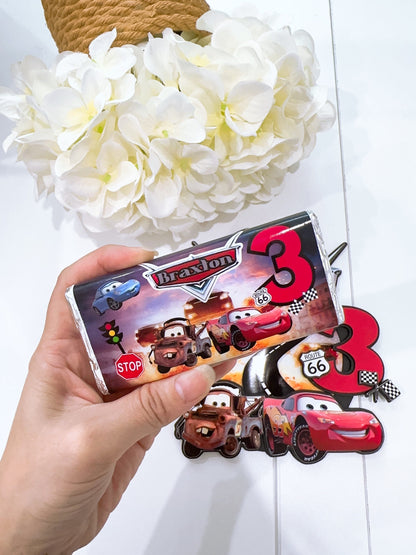 Cars Chocolate Bar Sticker Wrapper