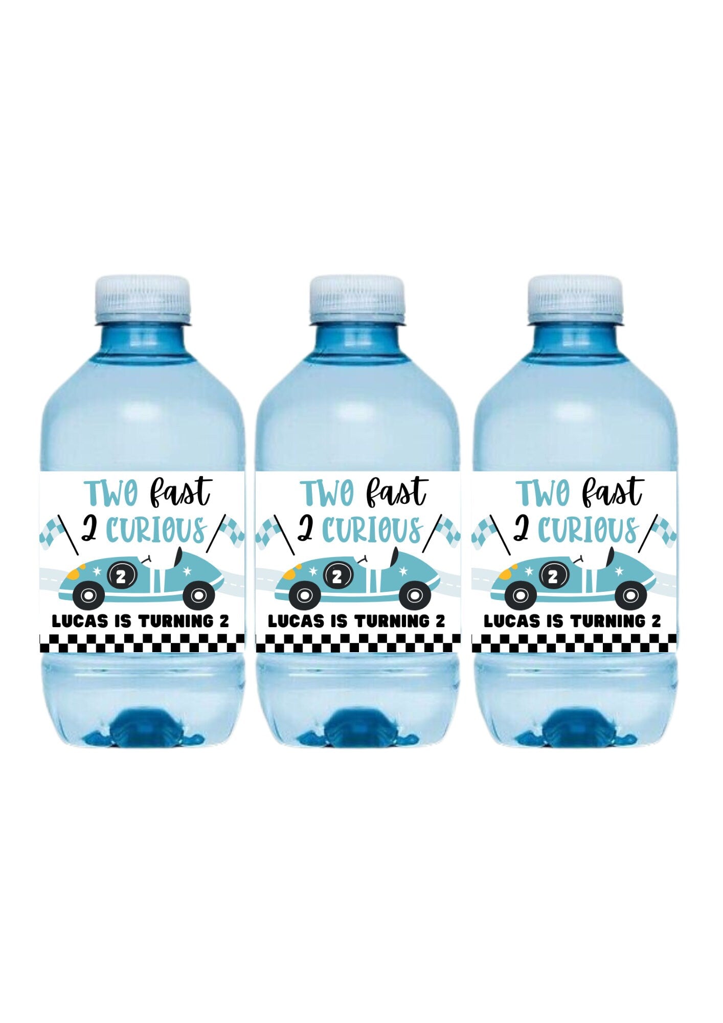 Two Fast Mini Water Bottle Stickers 250ml