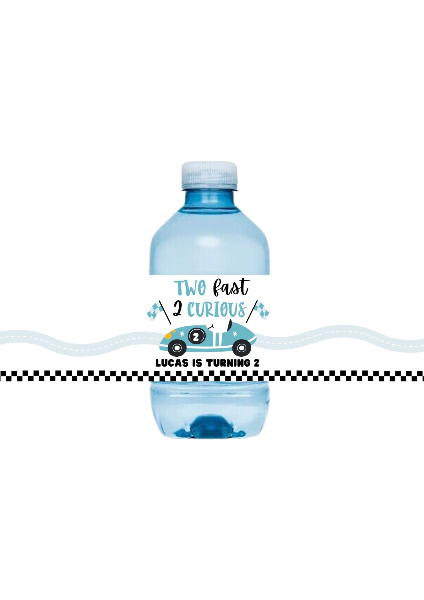 Two Fast Mini Water Bottle Stickers 250ml