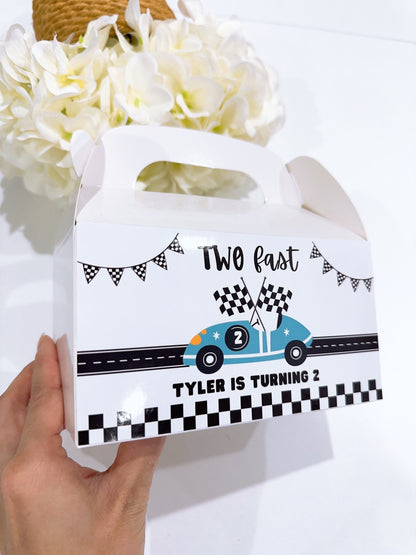 Two Fast Sticker Favour Box