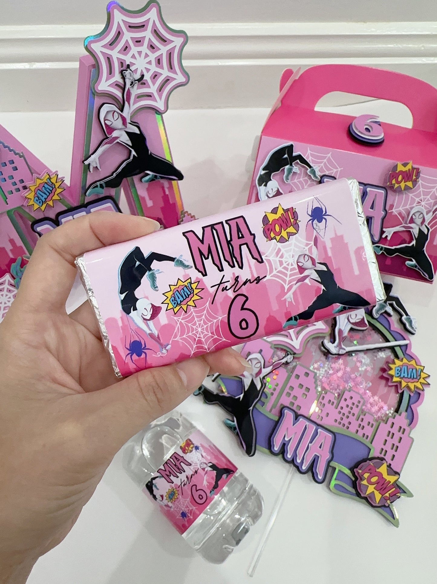 Gwen Stacey Spidergirl Chocolate Bar Sticker Wrapper