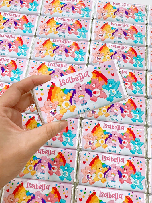 Care Bear Chocolate Bar Sticker Wrapper